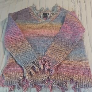 ✨️Colorful V-Neck Fringed Sweater